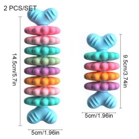 2pcs Pet Toy Dog Chew Bone with Multi-color, Durable, and Teething-resistant Design for Gnawing and Dental Care