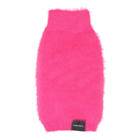 Fluffy Knit Sweater - "Feather-ly Ever After" (color: Hot Pink, size: small)