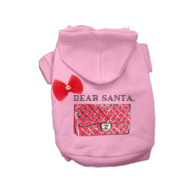 Dear Santa Hoodie (color: Pink, size: small)