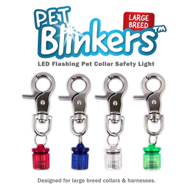 Pet Blinkers Flashing LED Pet Safety Light (color: Green - Jade/Blue LED, size: Large Breed)