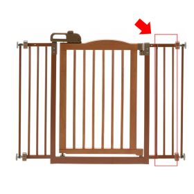 One-Touch Gate for Door (Option: Touch Gate II Extension in Brown)