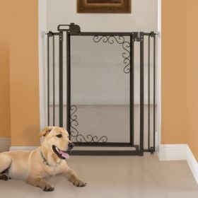 Gate Tall One (Option: Touch Metal Mesh Pet Gate in Black)