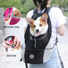 Pet Dog Carrier Bag Carrier For Dogs Backpack Out Double Shoulder Portable Travel Backpack Outdoor Dog Carrier Bag Travel Set (color: Rose Red, size: M for 5-10kg)