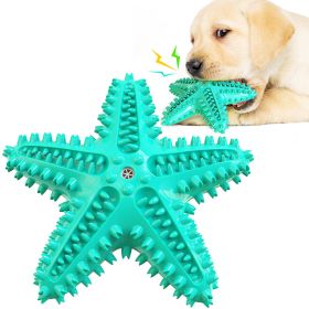 Sea Star Shaped Dog Toothbrush with Sound Pet Teeth Grinding Toy Dog Sound Toy (color: A, Ships From: CN)