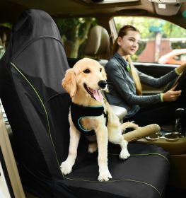 Pet Life Open Road Mess-Free Single Seated Safety Car Seat Cover Protector For Dog, Cats, And Children (color: Black)